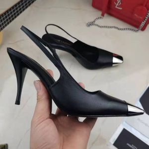 Saint Laurent Vesper Slingback Pumps Women Leather Black