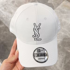 Saint Laurent x New Era Cassandre Cap In Canvas White