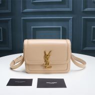 Saint Laurent Small Solferino Satchel In Box Leather Apricot/Gold