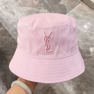 Saint Laurent x New Era Cassandre Bucket Hat In Canvas Pink