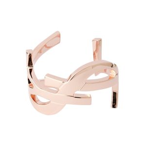 Saint Laurent Opyum Twist Cuff Bracelet In Metal Rose Gold