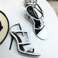 Saint Laurent Cassandra Sandals Women Patent Leather White