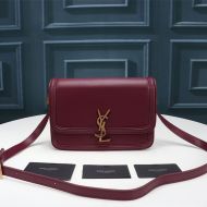 Saint Laurent Medium Solferino Satchel In Box Leather Burgundy/Gold