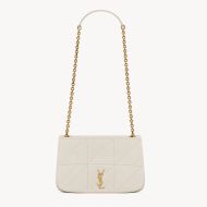 Saint Laurent Mini Jamie 4.3 Bag In Lambskin White/Gold