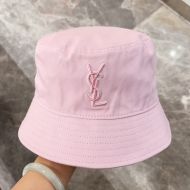 Saint Laurent x New Era Cassandre Bucket Hat In Canvas Pink