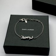 Saint Laurent Opyum Charm Bracelet In Metal Silver