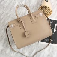 Saint Laurent Small Sac De Jour Bag In Leather Apricot