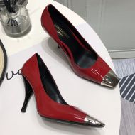 Saint Laurent Blade Pumps Women Patent Leather Red