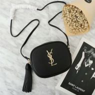 Saint Laurent Blogger Bag In Leather Black/Gold