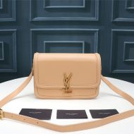 Saint Laurent Medium Solferino Satchel In Box Leather Apricot/Gold