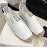 Saint Laurent Monogram Espadrilles Women Lambskin White